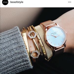 NWT Eddie Borgo rose gold The Soho watch